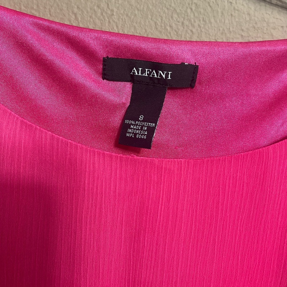 Alfani Top Women’s Size 8 Pink, 100% Polyester - Picture 13 of 17